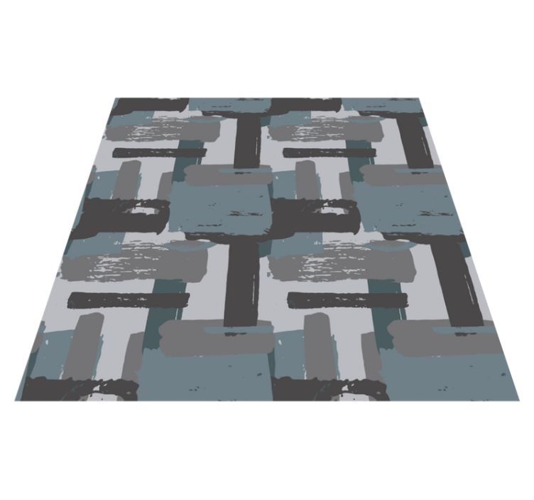 Light colors painted blocks modern rug - TenStickers