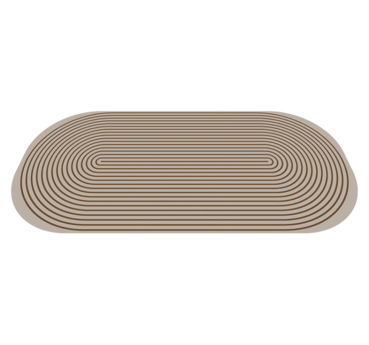 Contour Lines stripes vinyl rug - TenStickers