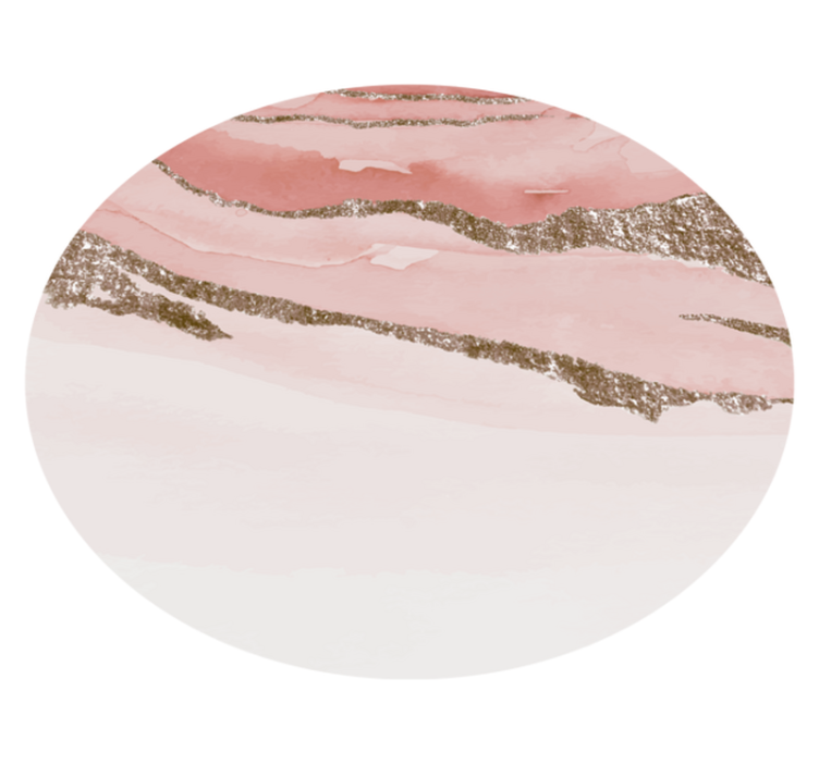 Abstract Textured Circular Design pink vinyl rug - TenStickers