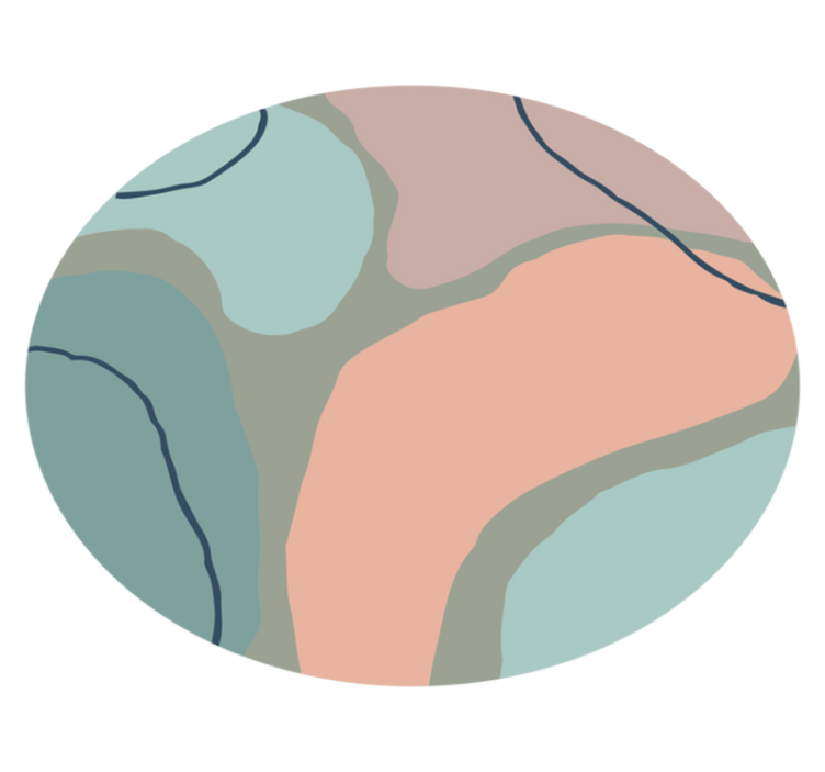 Abstract Geometric Shapes minimalist rug - TenStickers