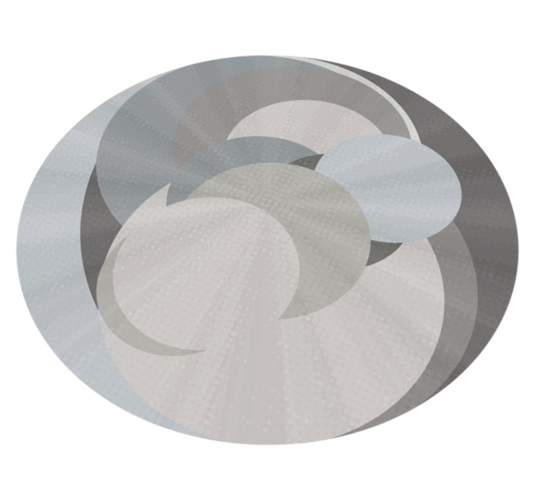 Overlapping Circles Illusion geometric vinyl rug - TenStickers