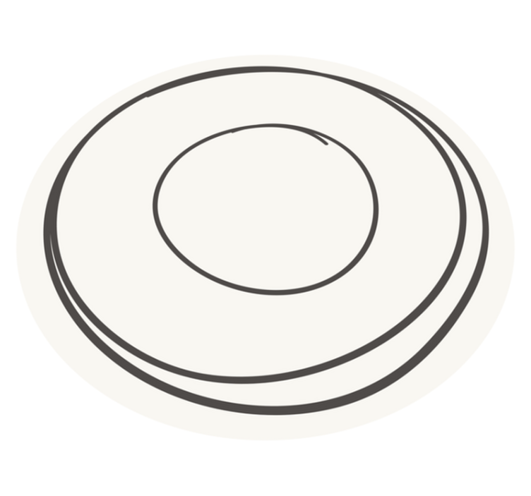 Concentric Circles minimalist vinyl rug - TenStickers