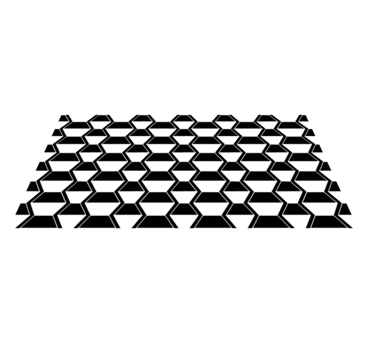 Geometric Black White Pattern geometric rugs - TenStickers