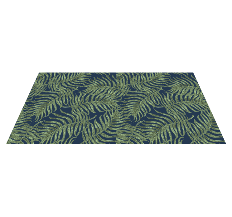 Tropical Leaf Pattern floral rug - TenStickers