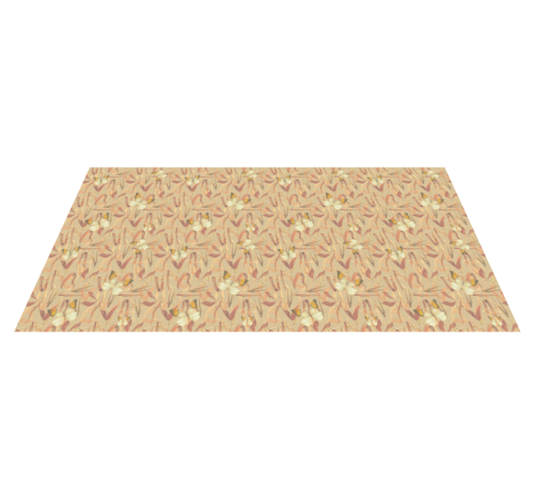 Floral patterned ensemble living room vinyl rug - TenStickers