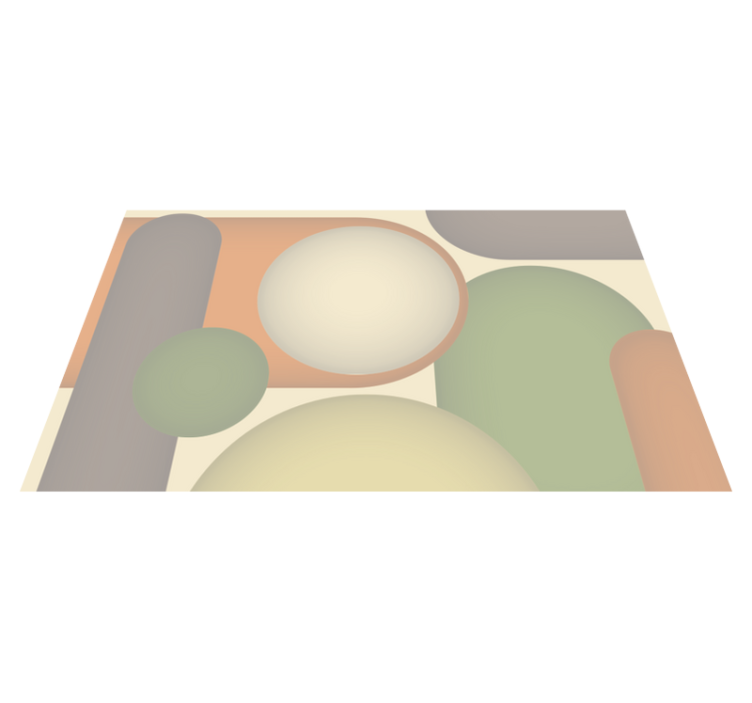 Contemporary Circular Patterns modern vinyl rug - TenStickers