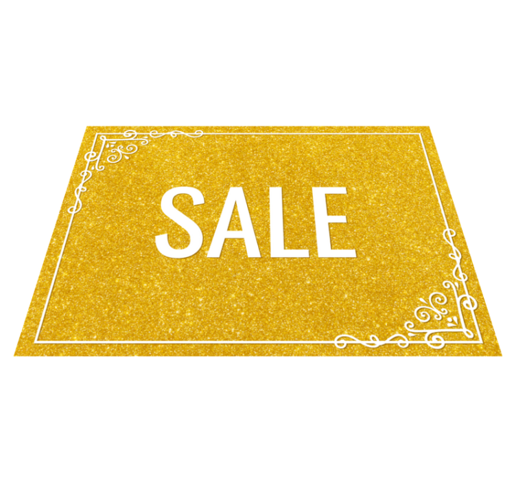 sale golden glitter texture  rectangular rug - TenStickers