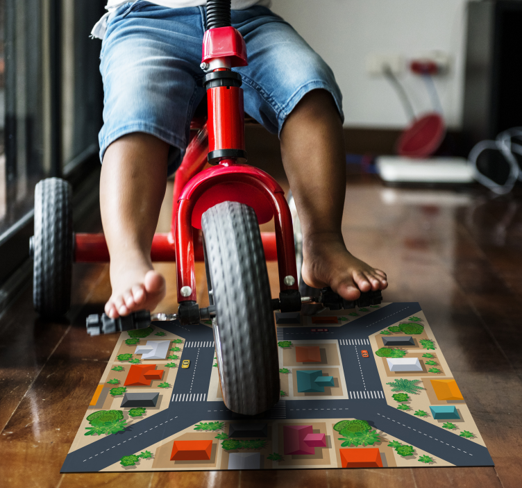 City Streetscape road rug - TenStickers