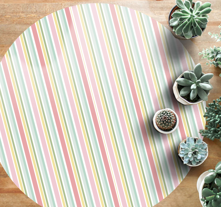 Stripes vinyl rug vibrant striped design - TenStickers