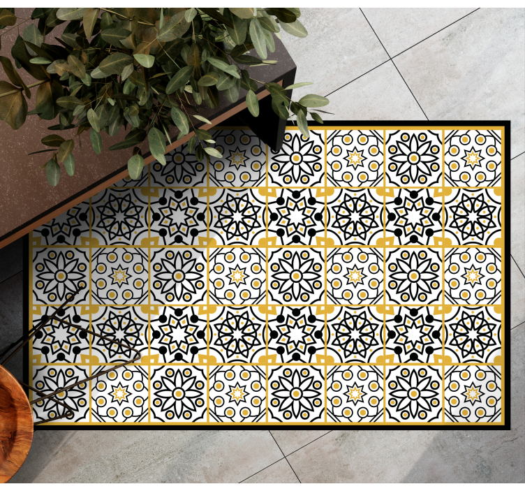 Portuguese motif  kitchen floor tiles - TenStickers
