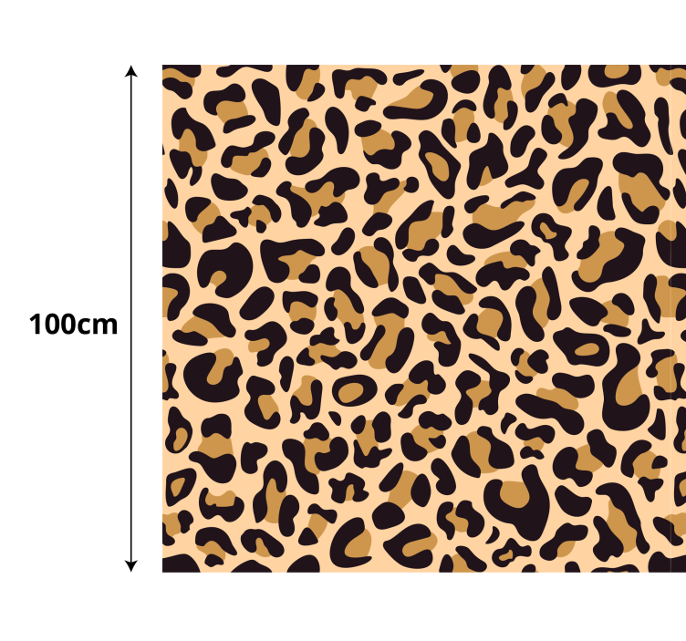 Leopard print animal print vinyl rug - TenStickers