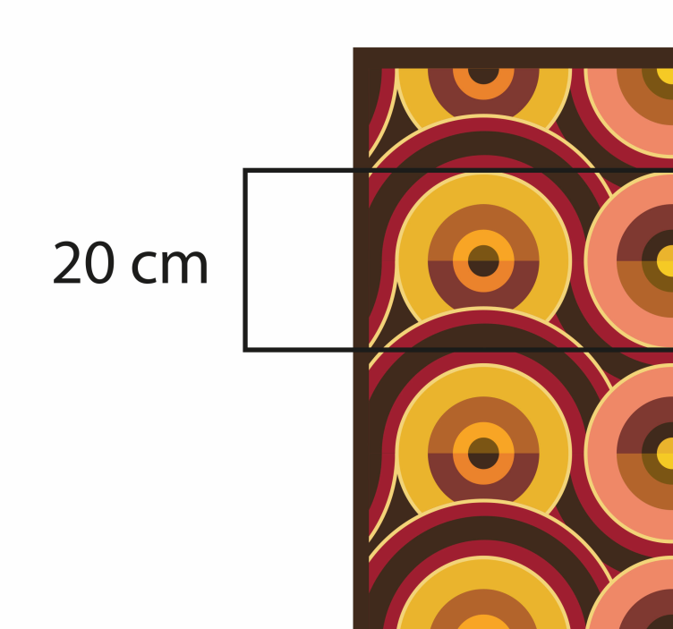 70s pop old circle patterns vintage rug - TenStickers