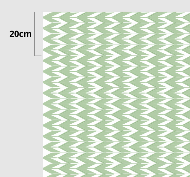 Chevron pattern green geometric vinyl rug - TenStickers