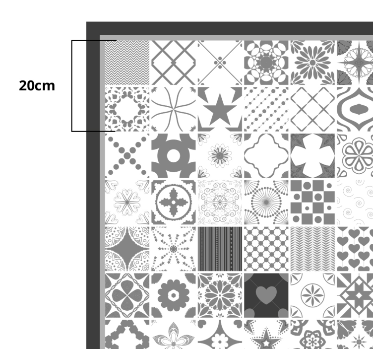 Patchwork Tile Composition floor carpet tiles - TenStickers