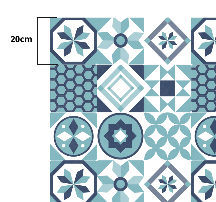 Mosaic Tile Inspiration mosaic vinyl rug - TenStickers