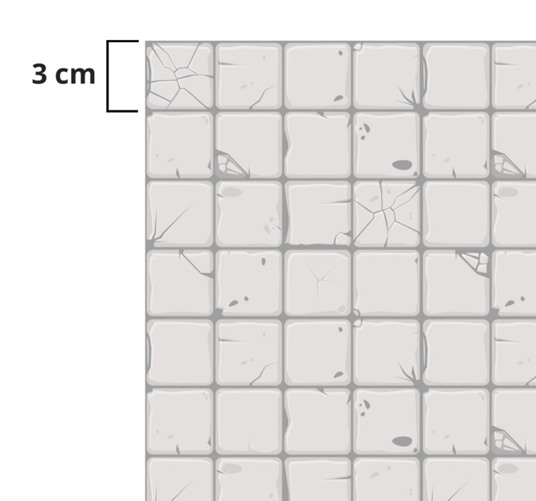 Old White Tile Wall bathroom vinyl rug - TenStickers