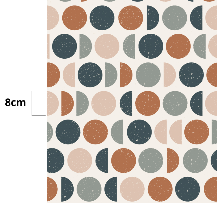 Retro Dots Pattern geometric vinyl rug - TenStickers