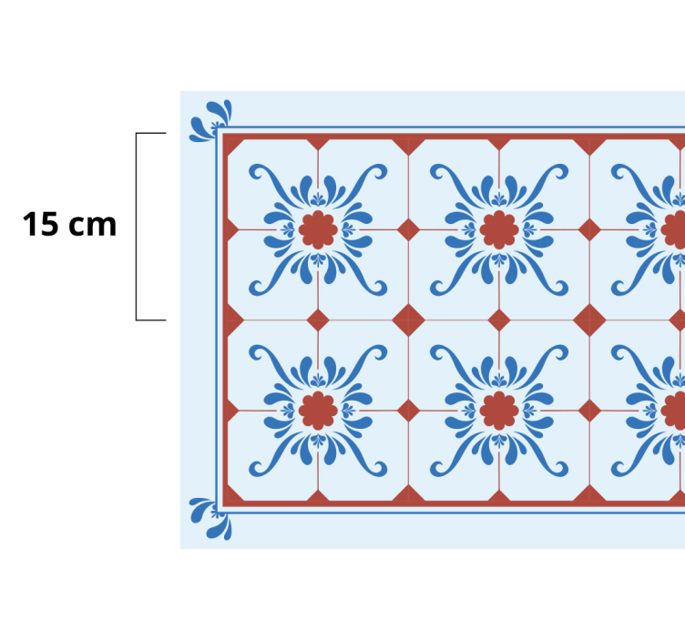 Ornamental Tile floor carpet tiles - TenStickers