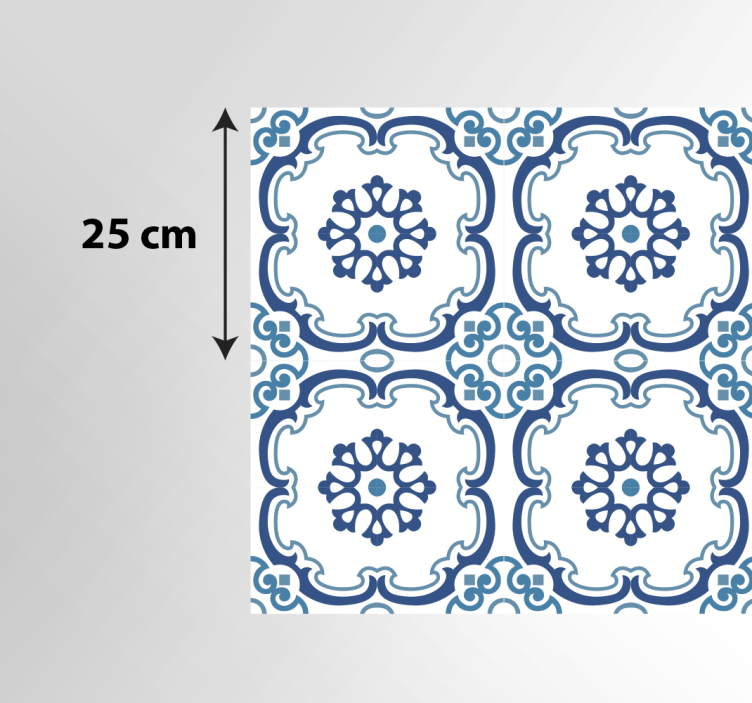 Portuguese tile pattern kitchen vinyl rug - TenStickers