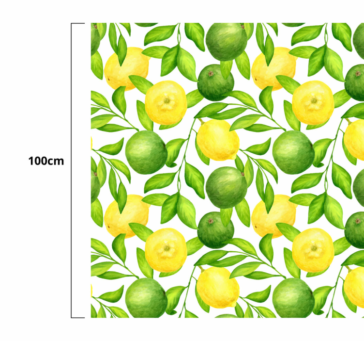 Lemons and Limes floral rug - TenStickers