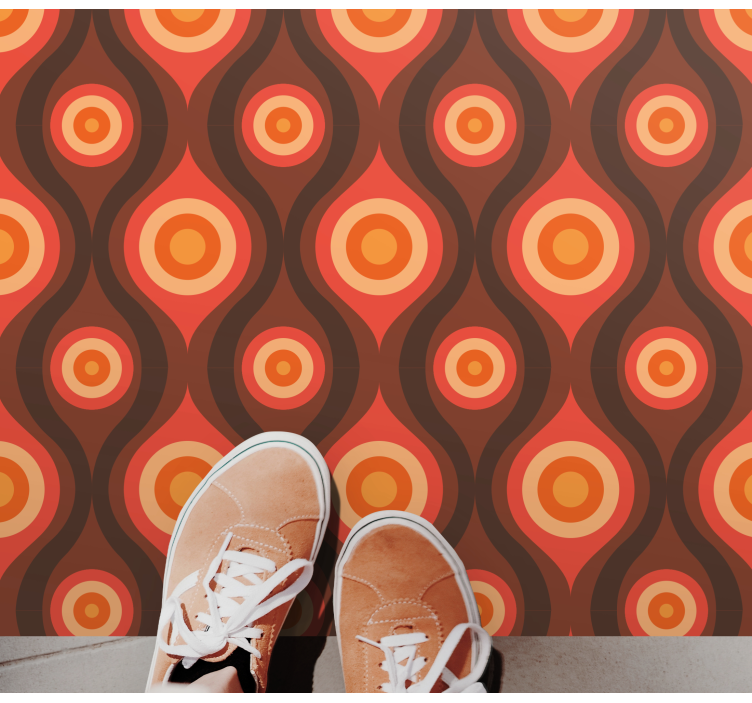 70's soft pattern  vintage rug - TenStickers