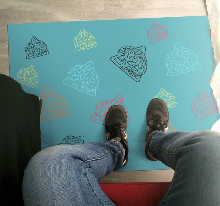 Abstract Brain Patterns vinyl rug - TenStickers