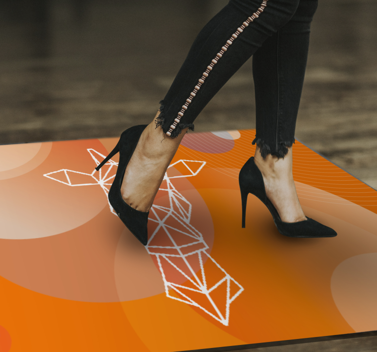 Abstract Geometric Patterns modern vinyl rug - TenStickers