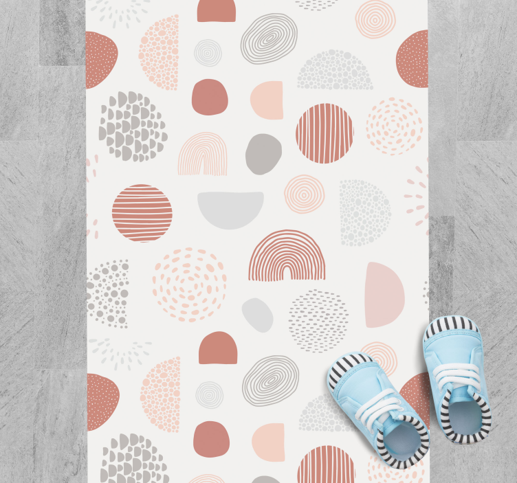 Abstract Pastel Shapes nursery vinyl rug - TenStickers