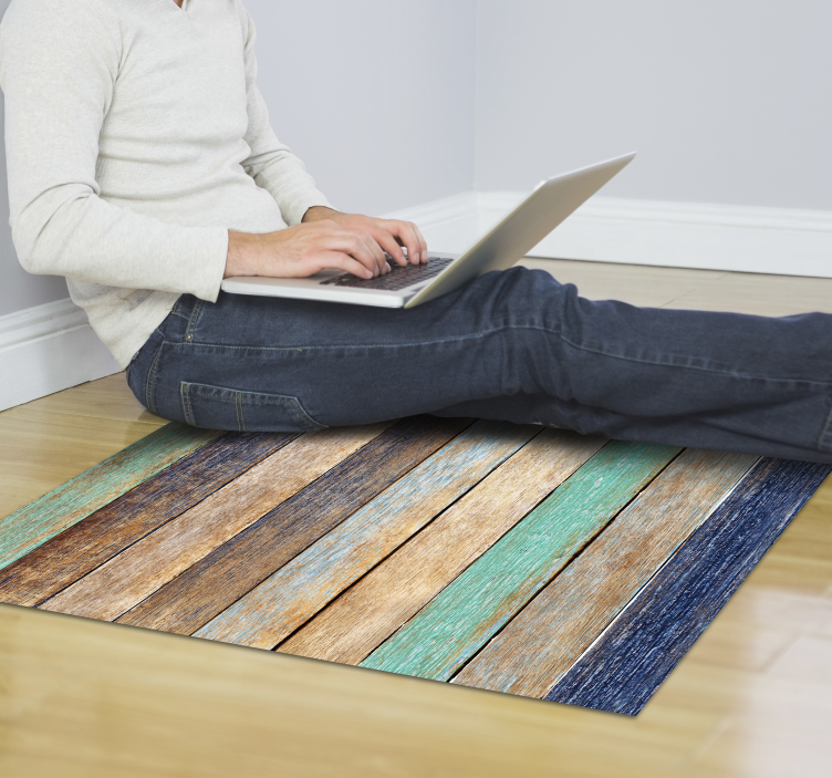 Amazing aged colored wood vinyl carpet - TenStickers
