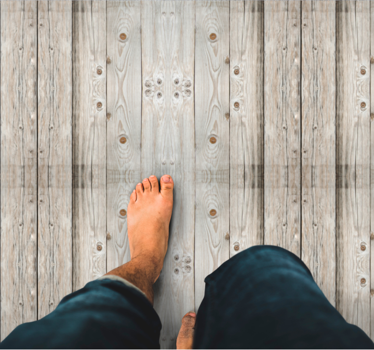 Aged Timber Boards wood vinyl rug - TenStickers