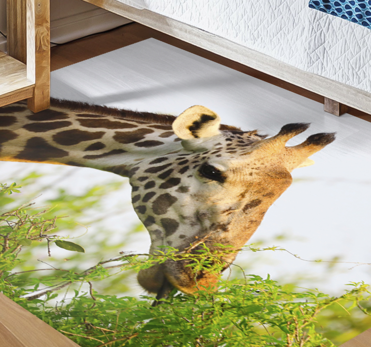 Animal tall giraffe vinyl rug - TenStickers