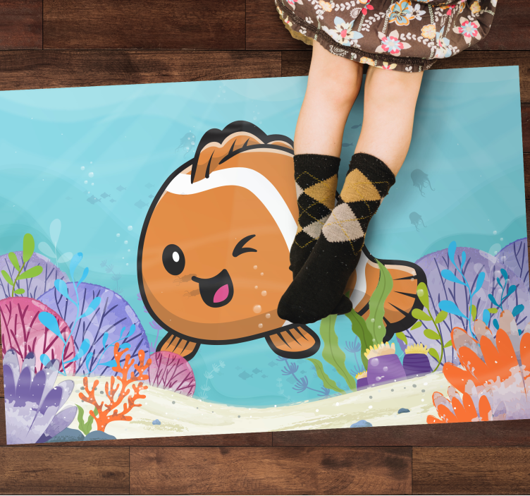Animated Aquatic Adventure playroom rug - TenStickers