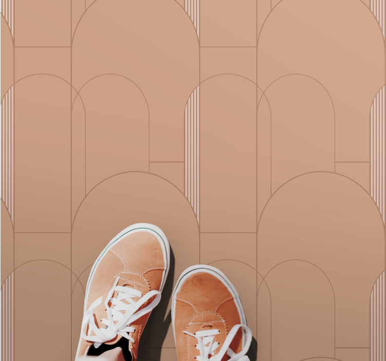 Arch Pattern Surface stripes vinyl rug - TenStickers