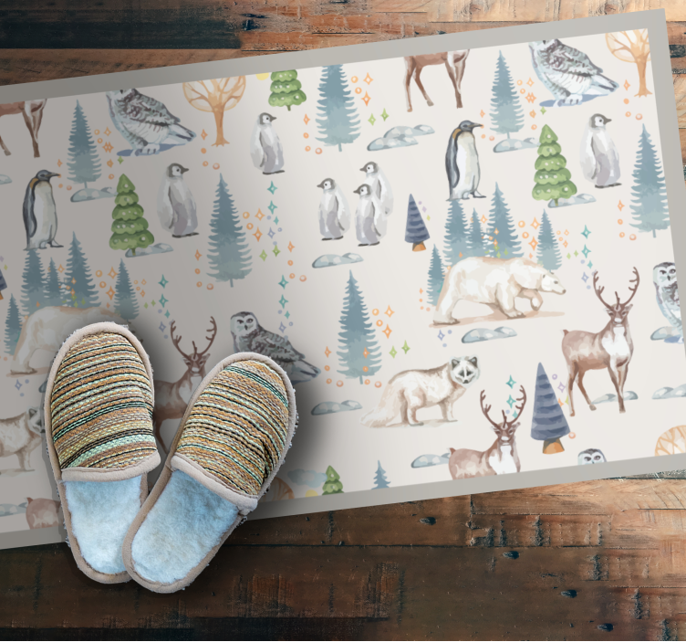 Arctic Wildlife animal mat - TenStickers