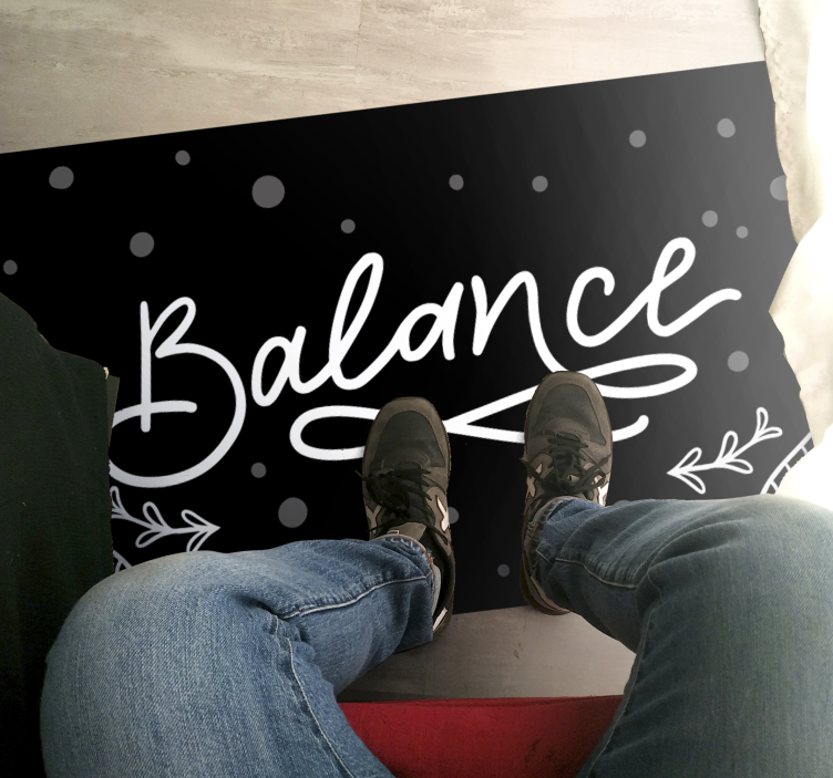 Balance design custom vinyl rug - TenStickers