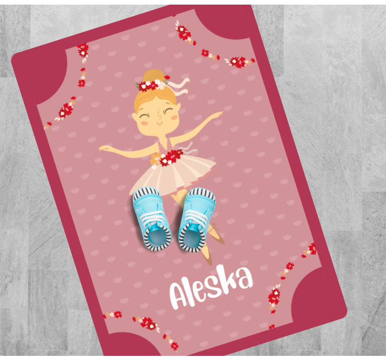 Ballerina Piece custom vinyl rug - TenStickers