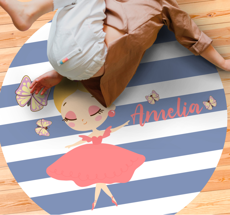 Ballet Fairy Customization custom vinyl rug - TenStickers