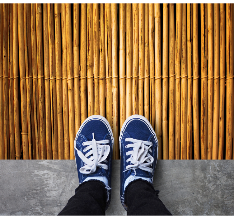 Bamboo nice texture bedroom rug - TenStickers