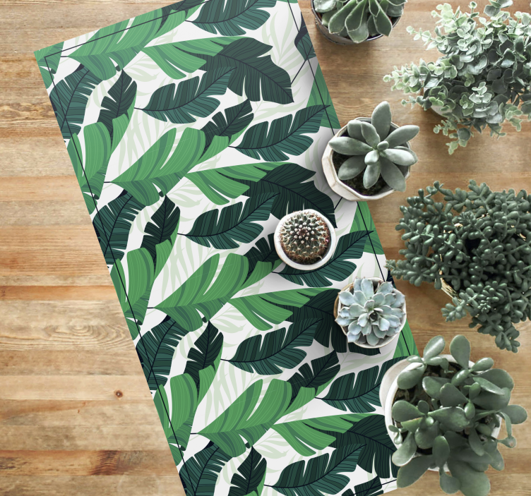 Banana leafs nature vinyl rug - TenStickers