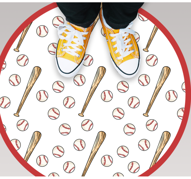 Baseball Season Fun gaming vinyl rug - TenStickers