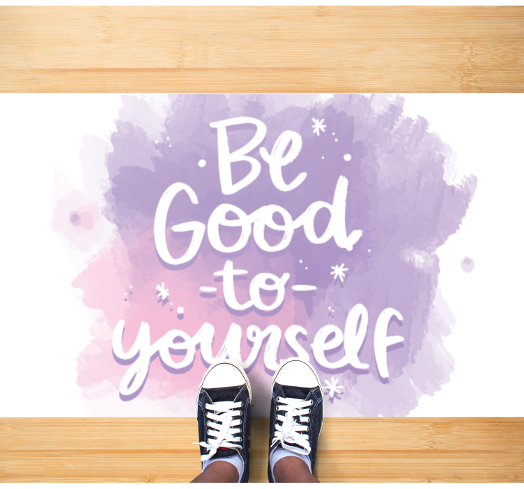 Be Good Yourself custom vinyl rug - TenStickers