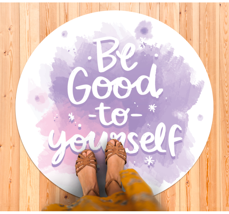 Be kind to yourself custom vinyl rug - TenStickers