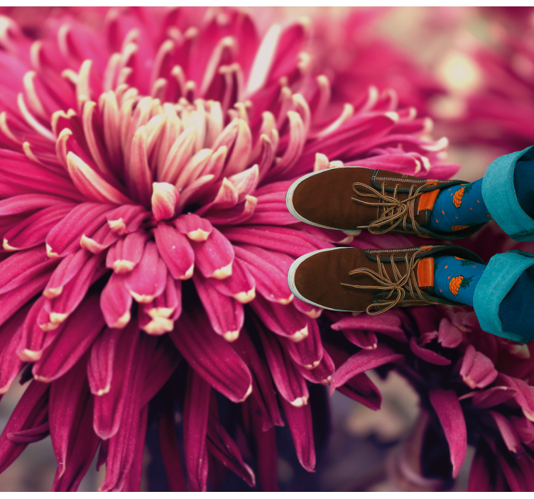 Big flowers design floral rug - TenStickers