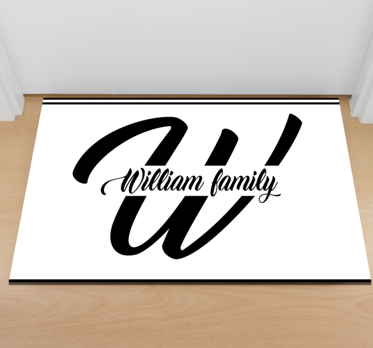 Big initial family name  entrance hall tile - TenStickers