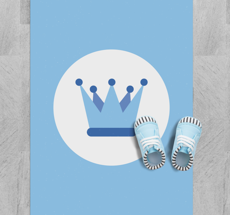 Blue crown baby vinyl play mat - TenStickers