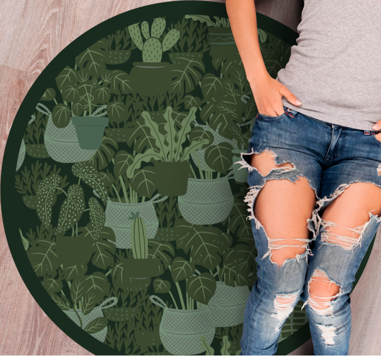 Botanical Illustration flower vinyl rug - TenStickers