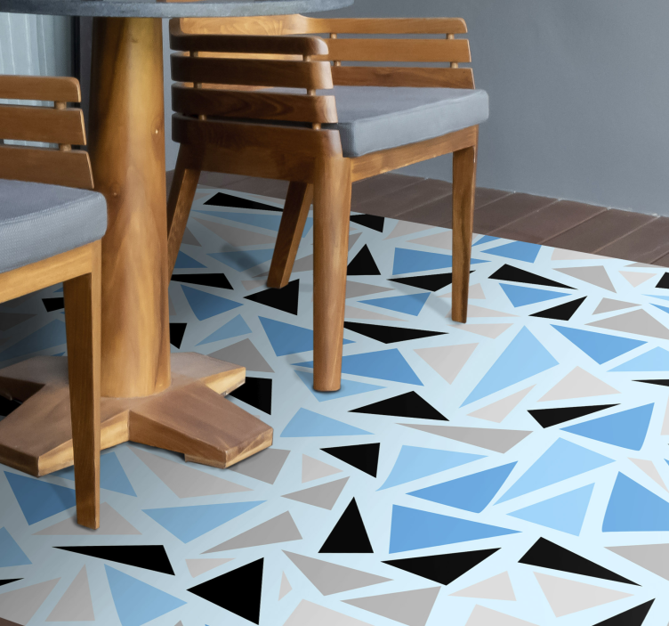 Bright blue mosaic mosaic floor tiles - TenStickers