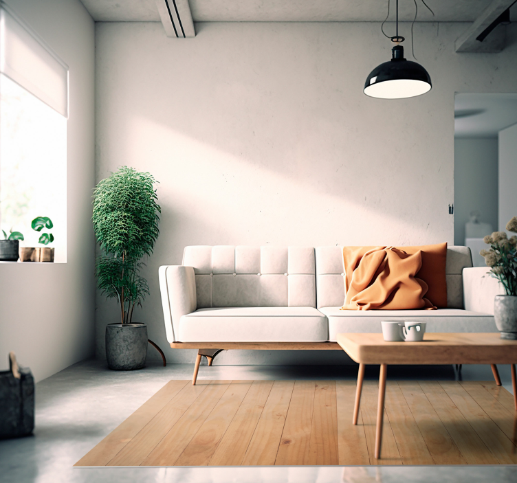 Plank Light Surface wood vinyl rug - TenStickers