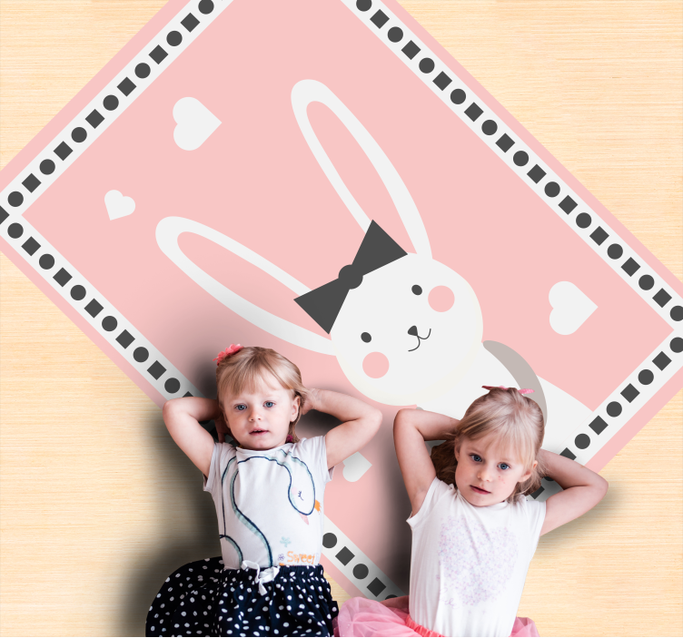 Bunny Nursery Decor playroom rugs - TenStickers
