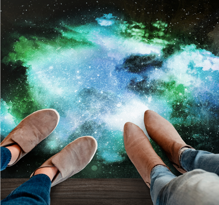 Celestial Discovery star vinyl rug - TenStickers